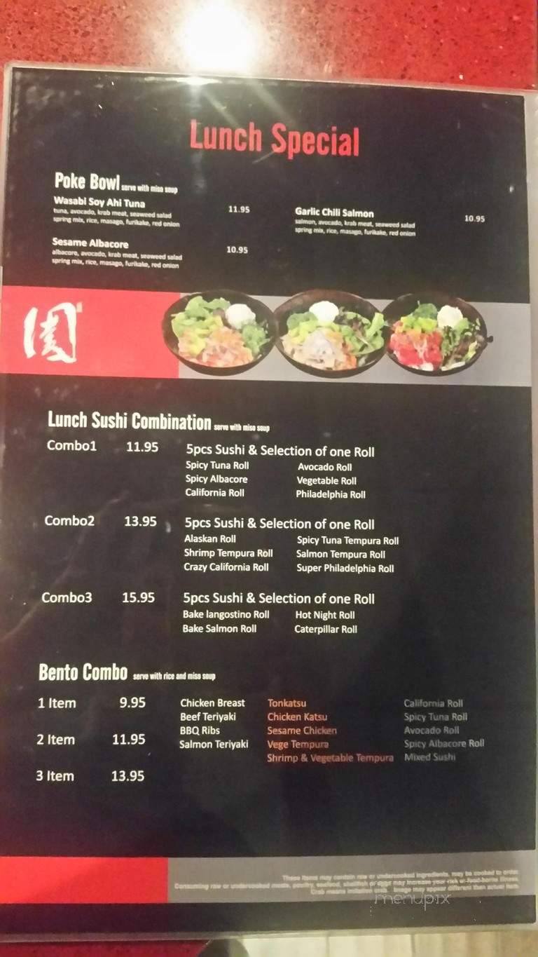 Zono Sushi - Glendale, CA menu_pic