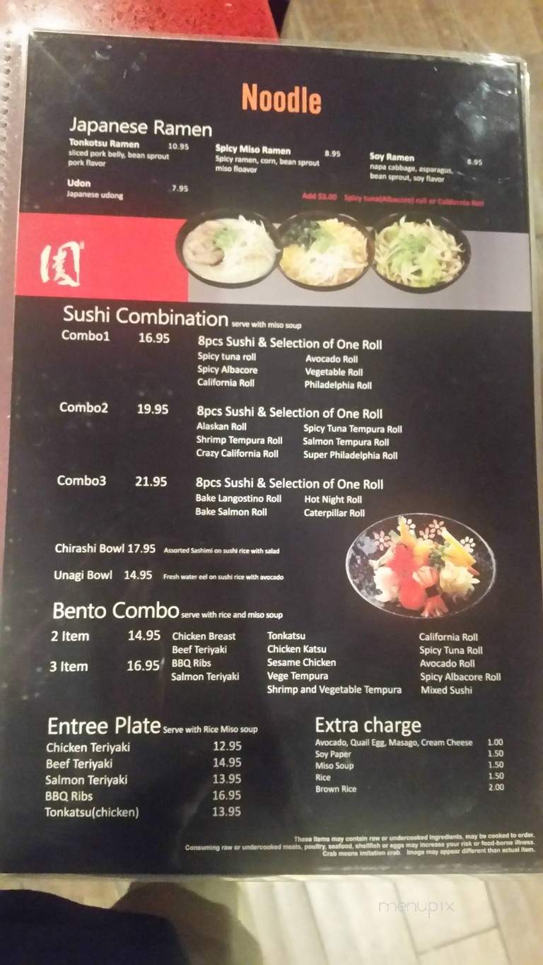 Zono Sushi - Glendale, CA menu_pic