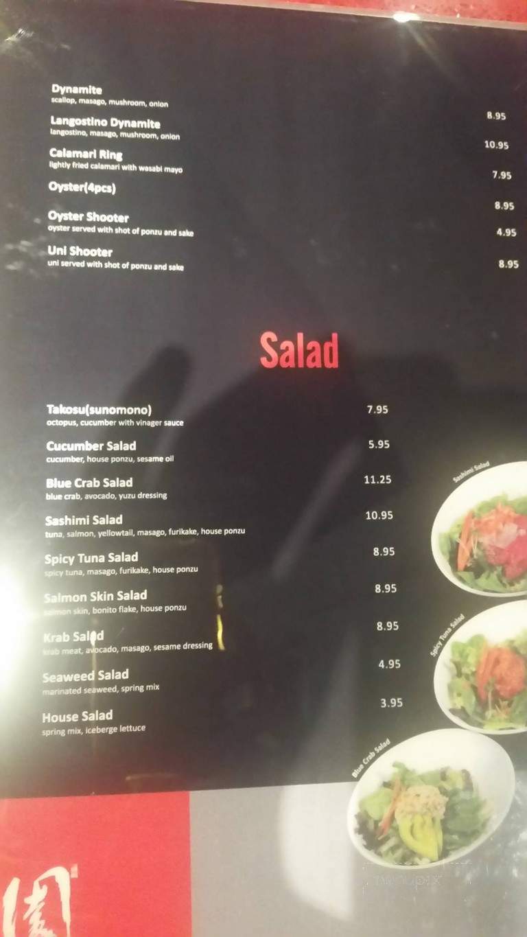 Zono Sushi - Glendale, CA menu_pic