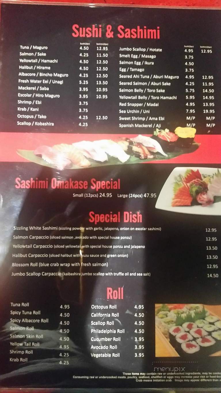 Zono Sushi - Glendale, CA menu_pic