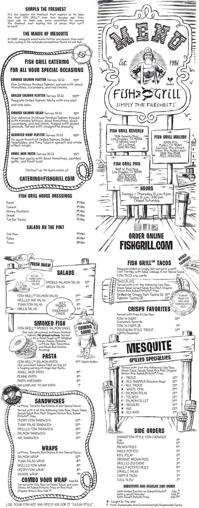 Fish Grill - Los Angeles, CA menu_pic