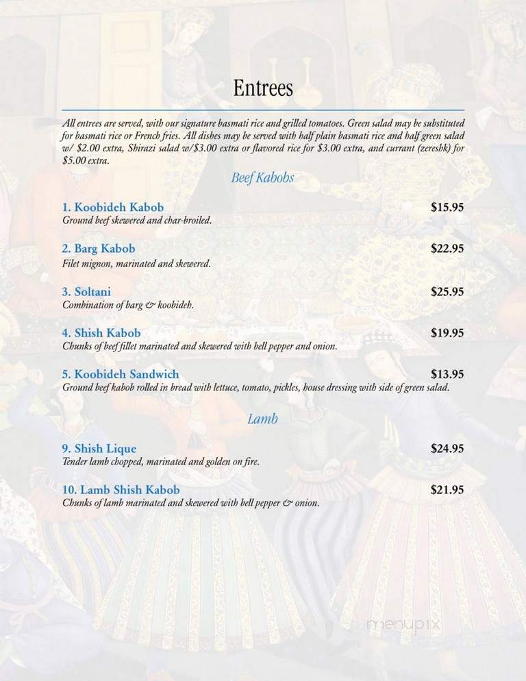 Shah-Abbas - Los Angeles, CA menu_pic