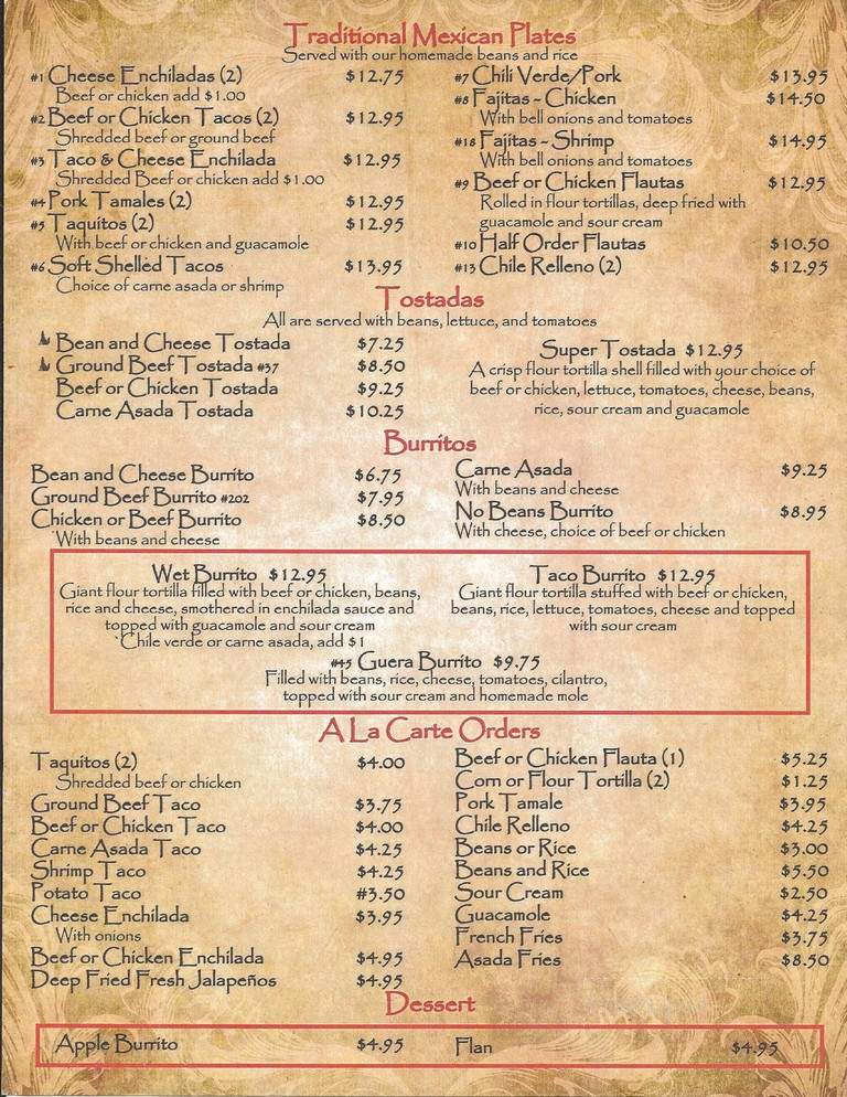 Coyote Joe's - Avalon, CA menu_pic
