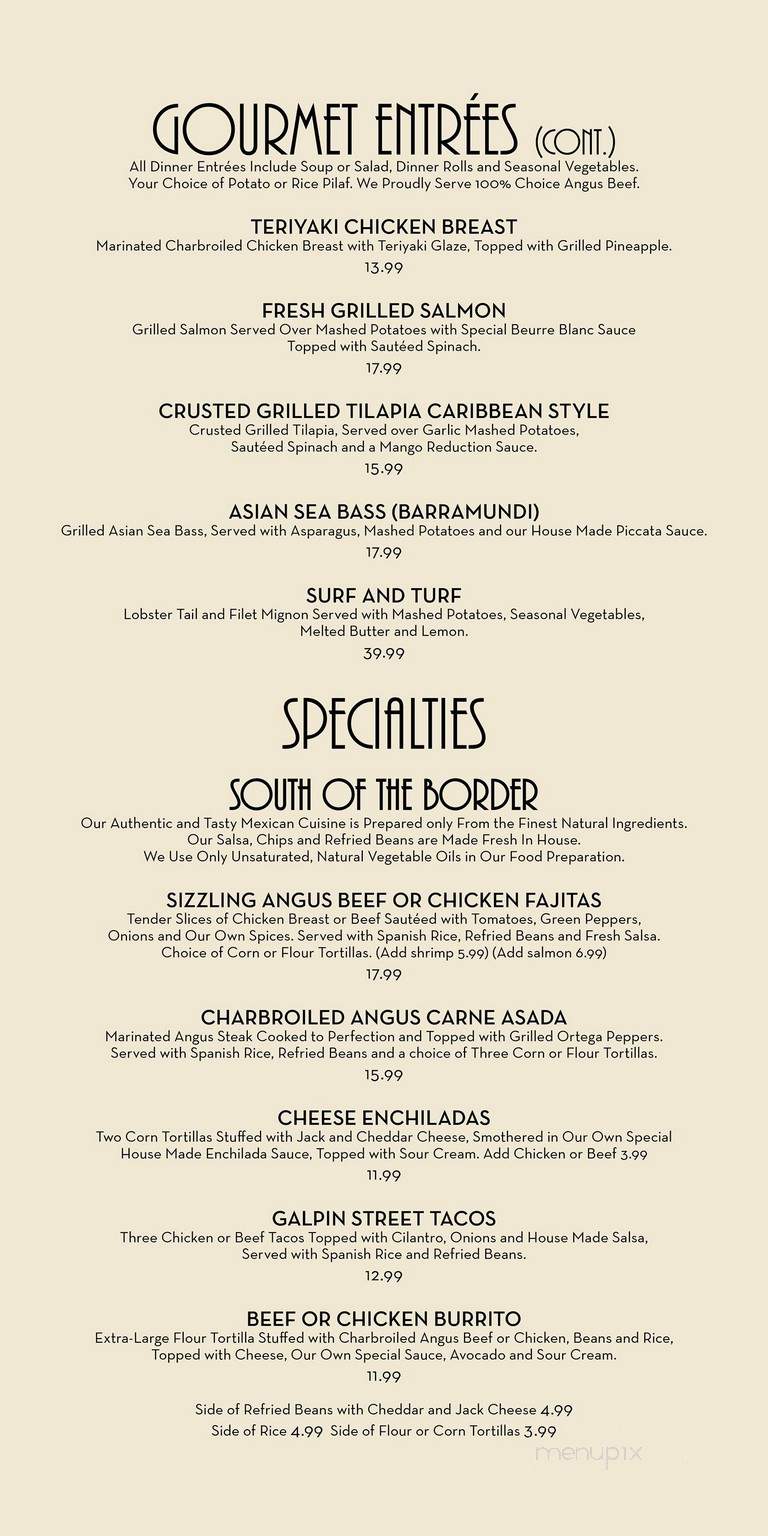 Horseless Carriage - Sepulveda, CA menu_pic