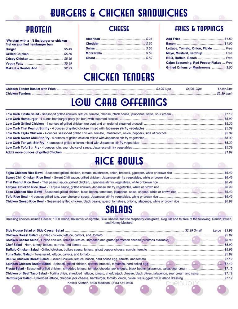 Katie's Kitchen - Avalon, CA menu_pic