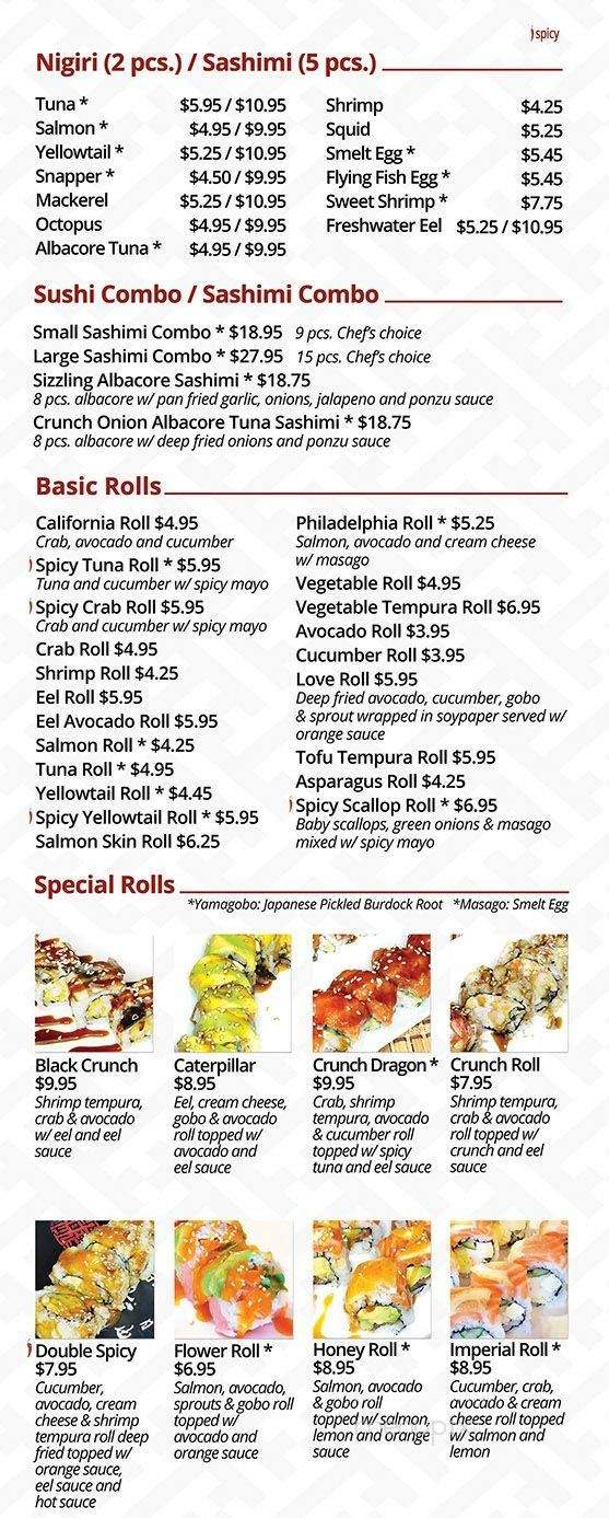 Tokai Sushi 4U - Salt Lake City, UT menu_pic