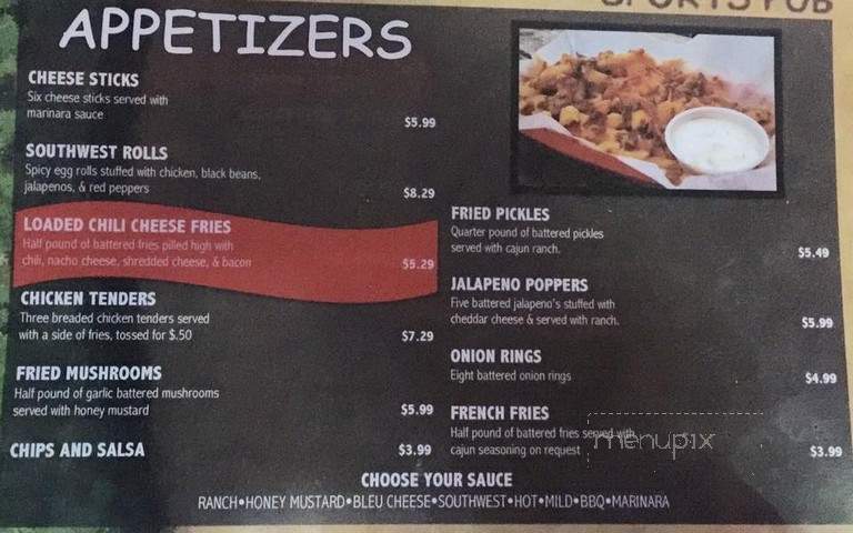 Mulligans - Valdosta, GA menu_pic