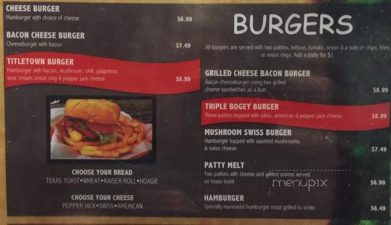 Mulligans - Valdosta, GA menu_pic