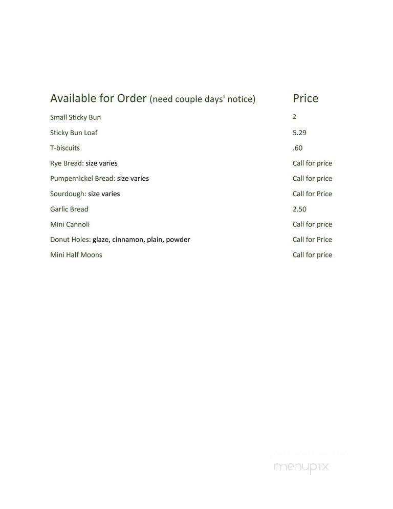 Lyncourt Bakery - Syracuse, NY menu_pic