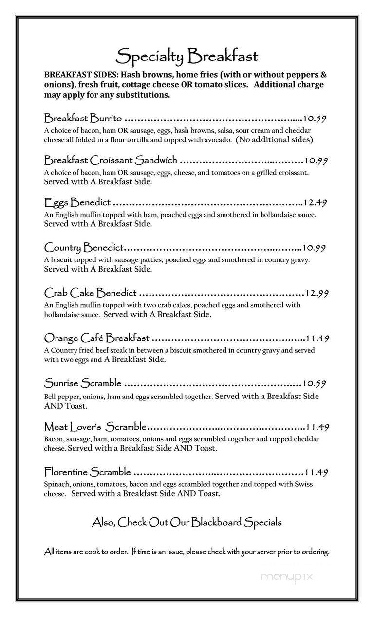 Orange Cafe - Orange, CA menu_pic