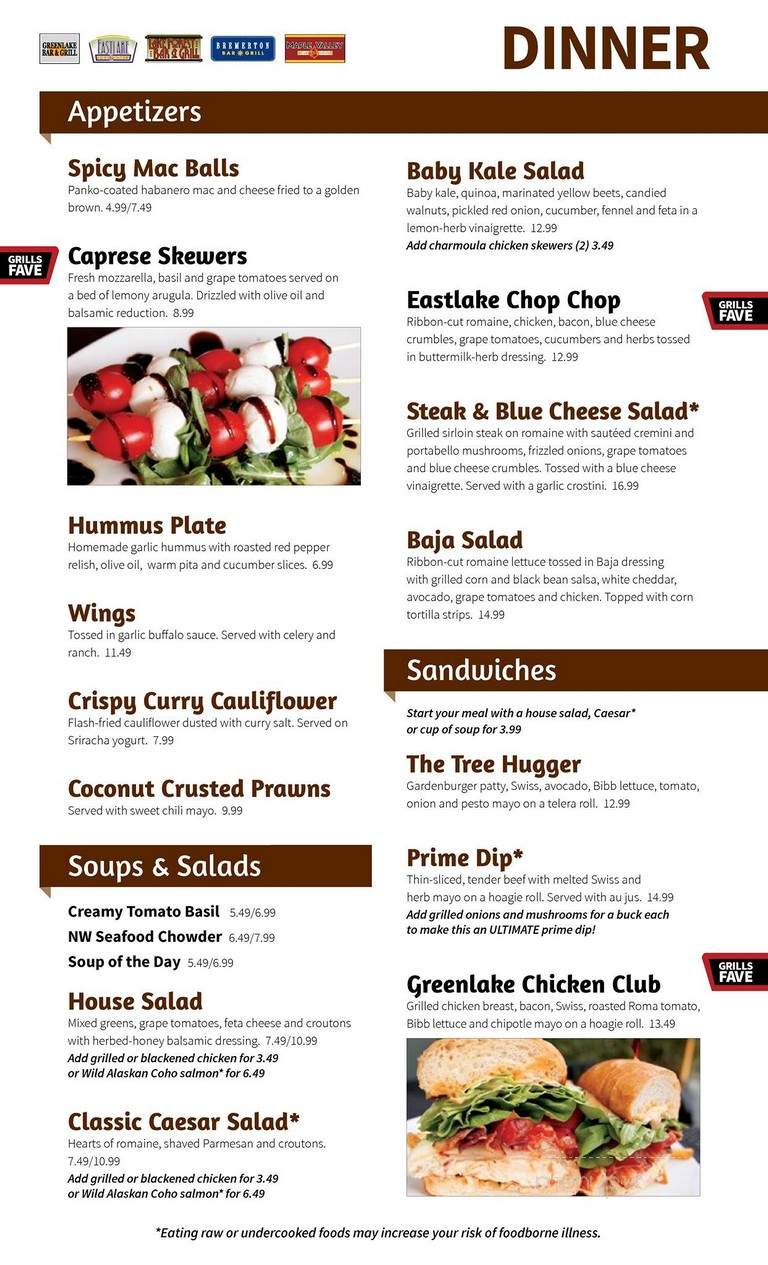 Lake Forest Bar & Grill - Lake Forest Park, WA menu_pic