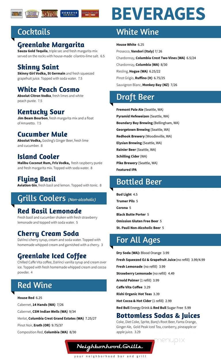 Lake Forest Bar & Grill - Lake Forest Park, WA menu_pic