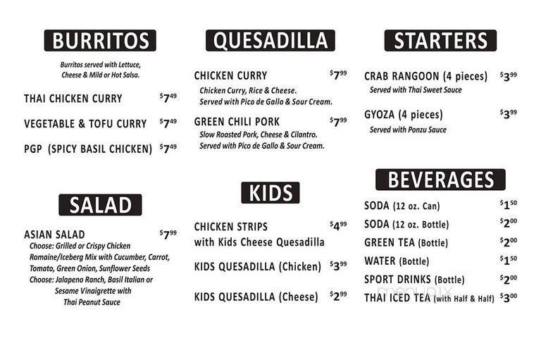 Thai Cafe - Stillwater, OK menu_pic