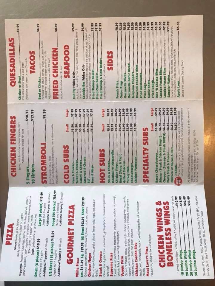 Chop's Shop Pizzeria - Gasport, NY menu_pic