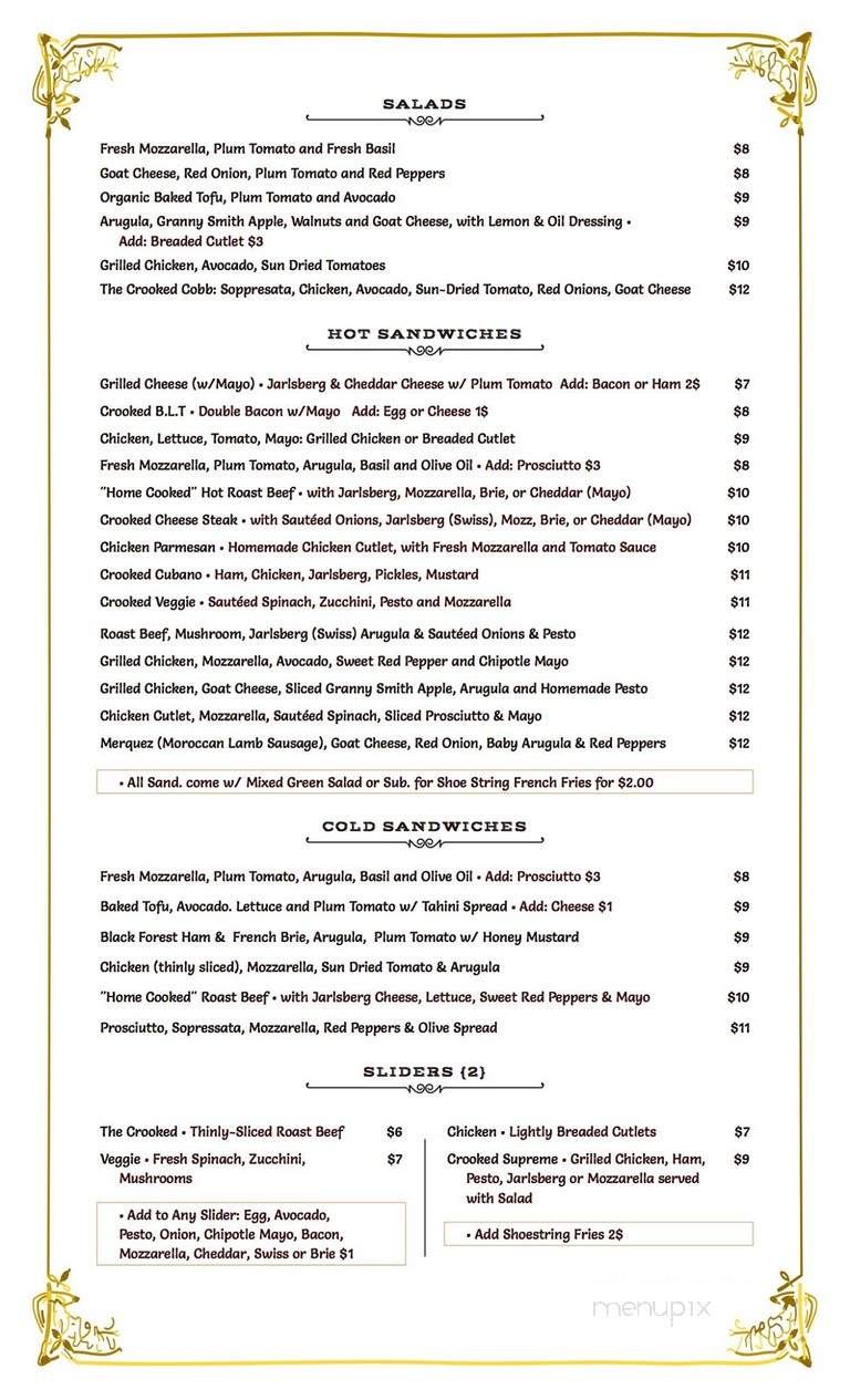 Crooked Tree - New York, NY menu_pic