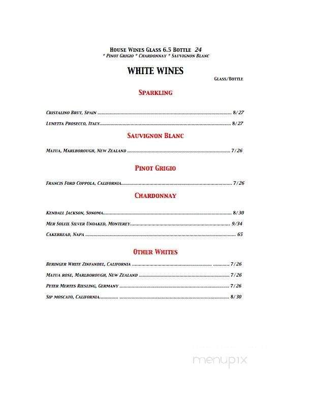 Magnolia Inn & Pub - Pinehurst, NC menu_pic
