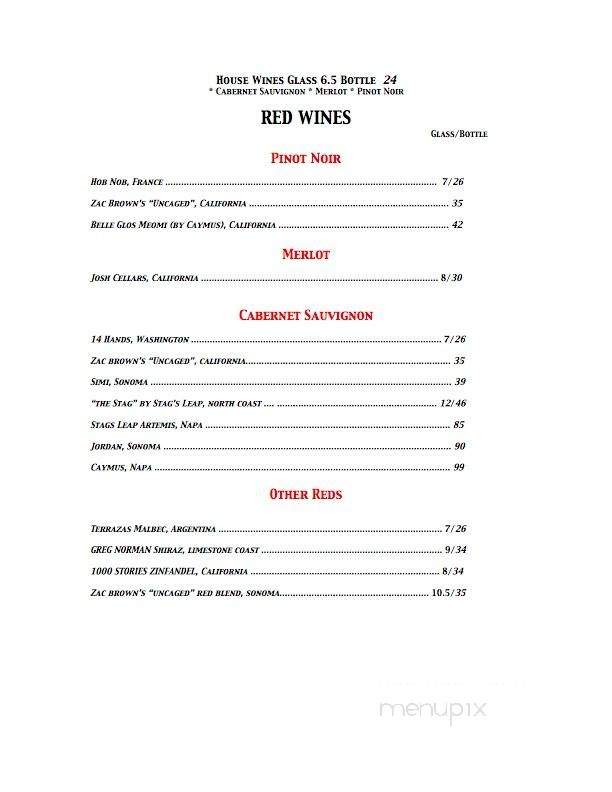 Magnolia Inn & Pub - Pinehurst, NC menu_pic
