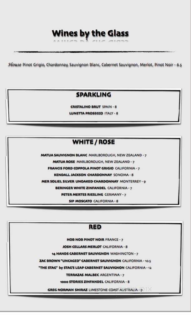 Magnolia Inn & Pub - Pinehurst, NC menu_pic