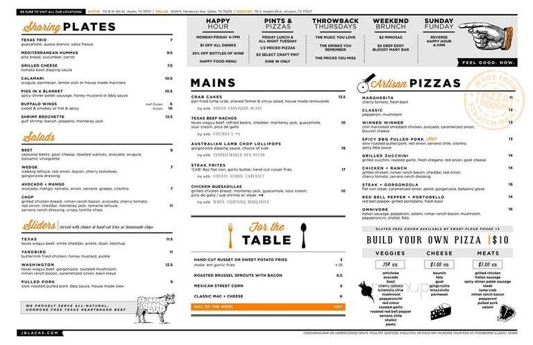 J. Black's Feel Good Lounge - Austin, TX menu_pic