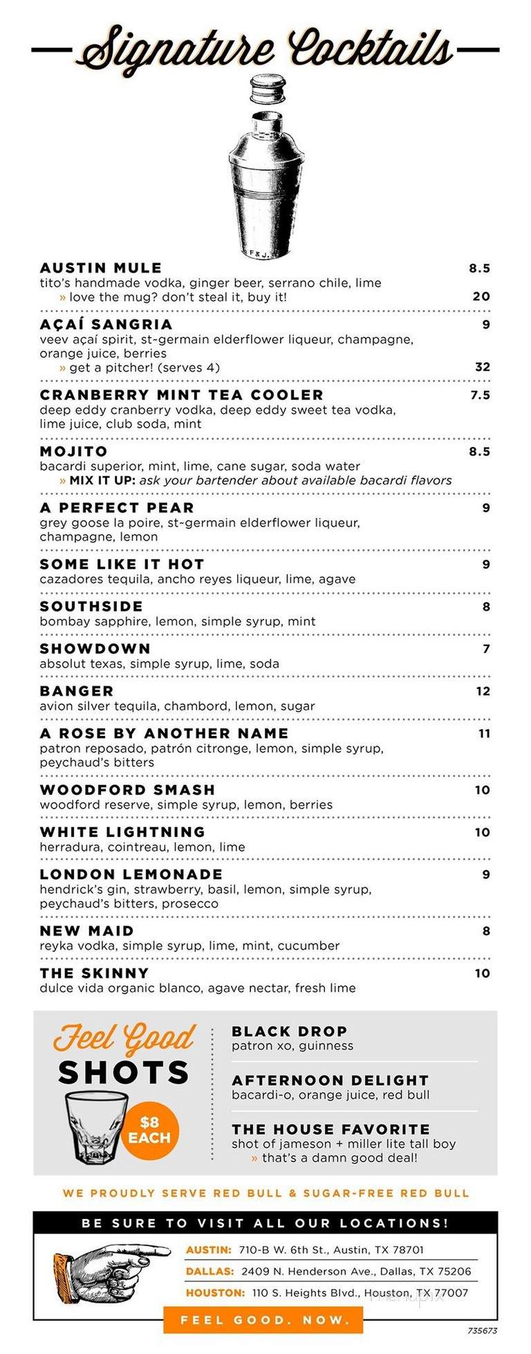 J. Black's Feel Good Lounge - Austin, TX menu_pic