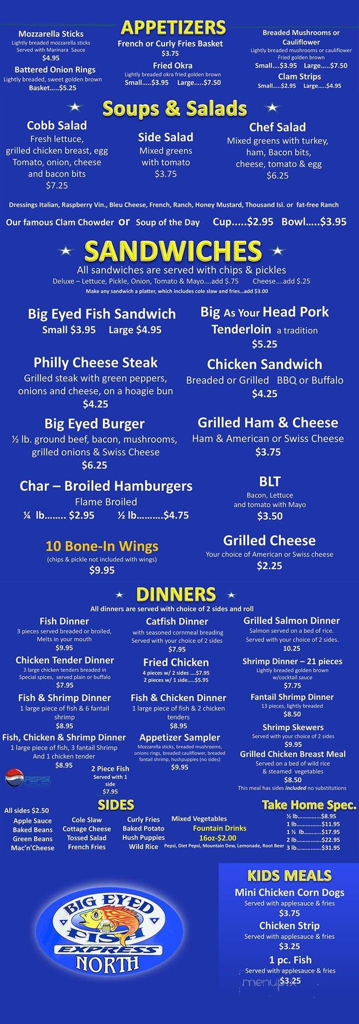 Big Eyed Fish - Fort Wayne, IN menu_pic