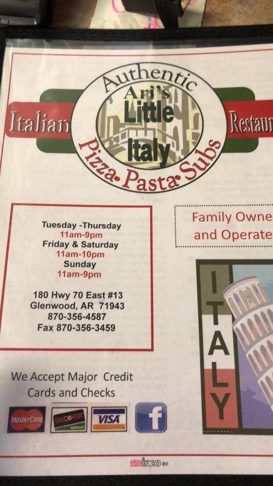 Little Italy - Glenwood, AR menu_pic