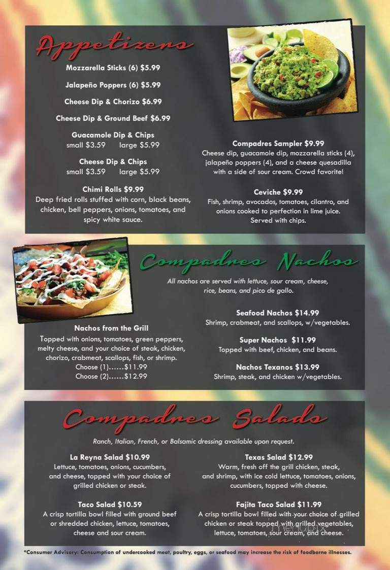 Compadres - Greenville - Greenville, PA menu_pic