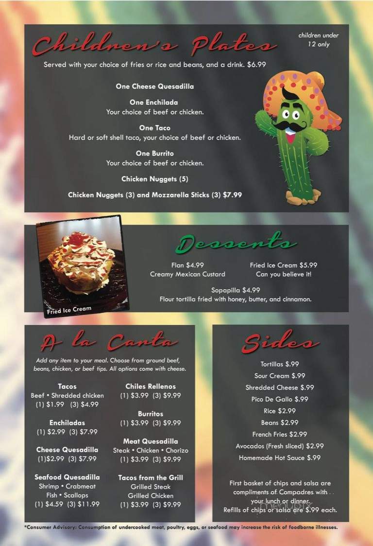 Compadres - Greenville - Greenville, PA menu_pic