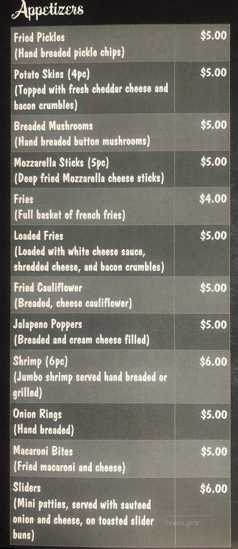 Cages - Vandalia, IL menu_pic