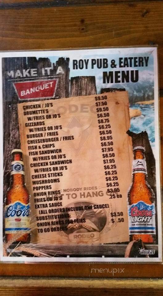 Roy Tavern - Roy, WA menu_pic