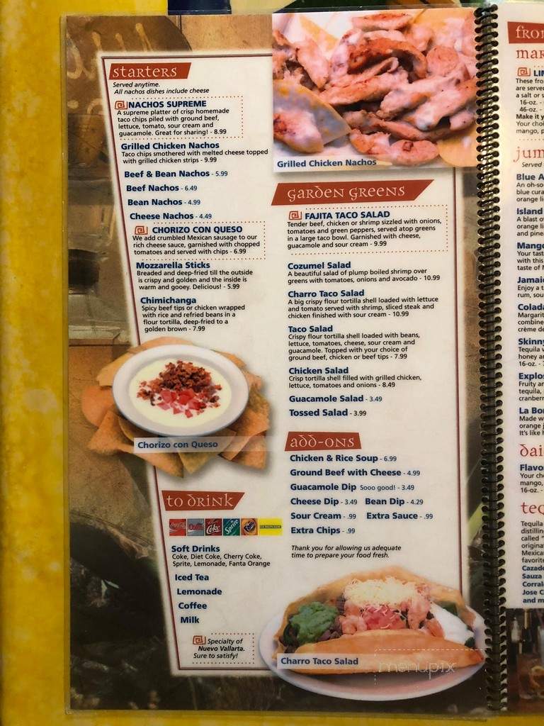 Nuevo Vallarta - Grand Blanc, MI menu_pic