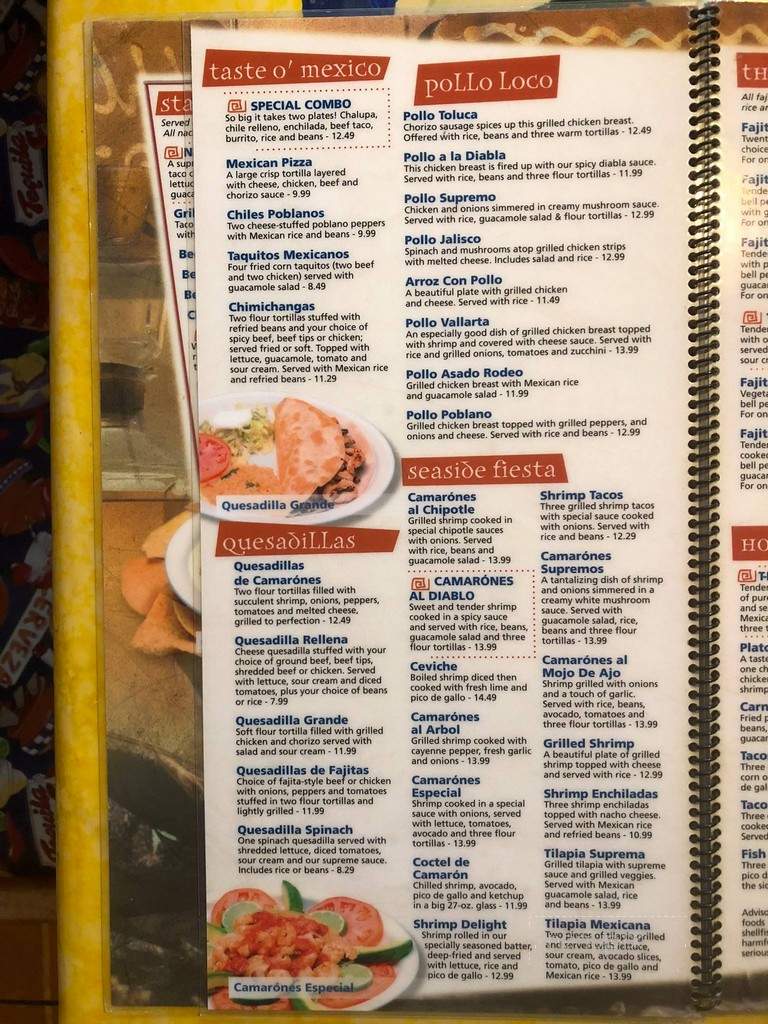 Nuevo Vallarta - Grand Blanc, MI menu_pic