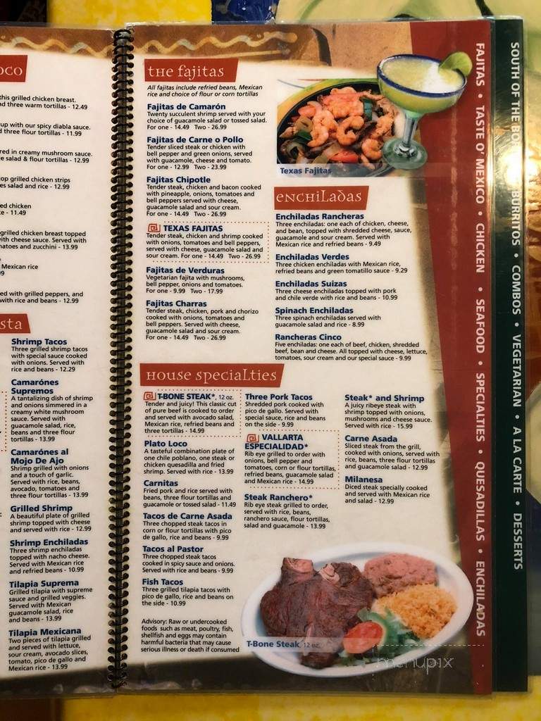 Nuevo Vallarta - Grand Blanc, MI menu_pic