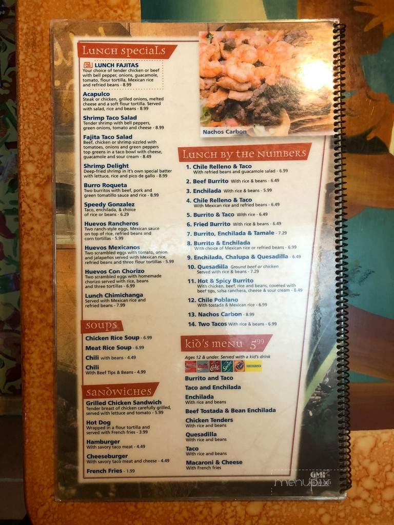 Nuevo Vallarta - Grand Blanc, MI menu_pic