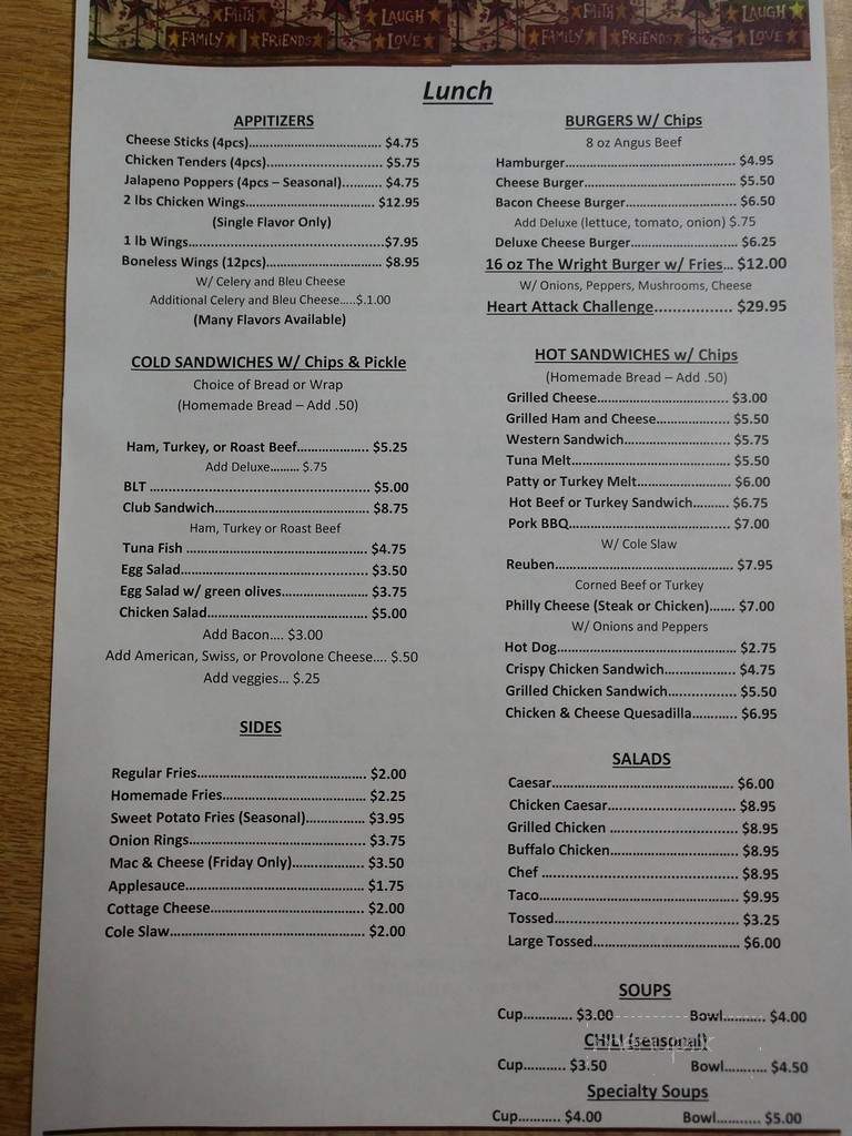 The Wright - New York, NY menu_pic