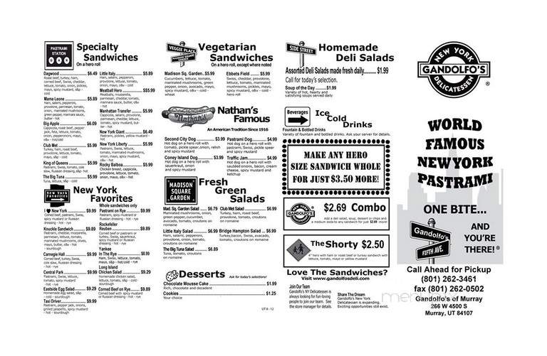 Gandolfo's - Murray, UT menu_pic