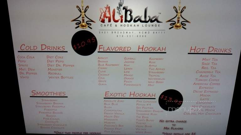 Online Menu Of Ali Baba Houston Tx