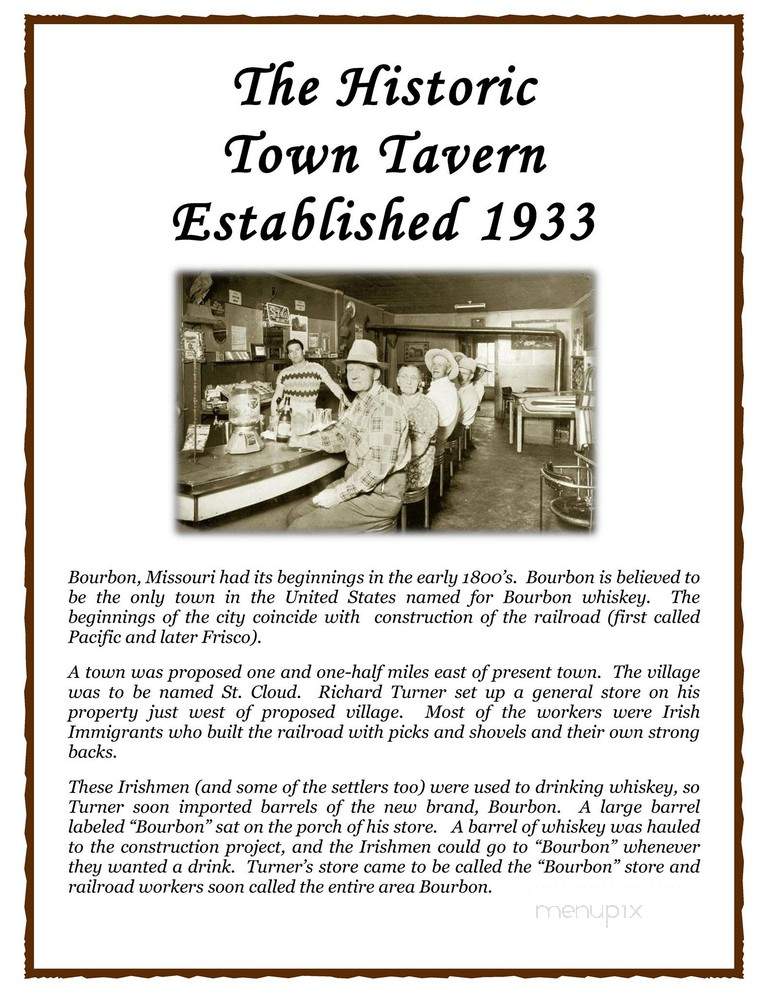 Town Tavern - Bourbon, MO