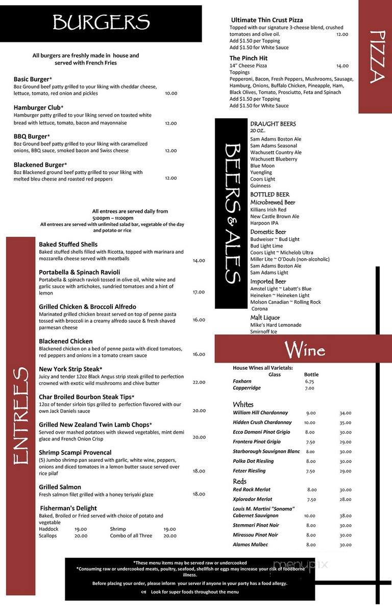 All Star Bar & Grill - Marlborough, MA menu_pic