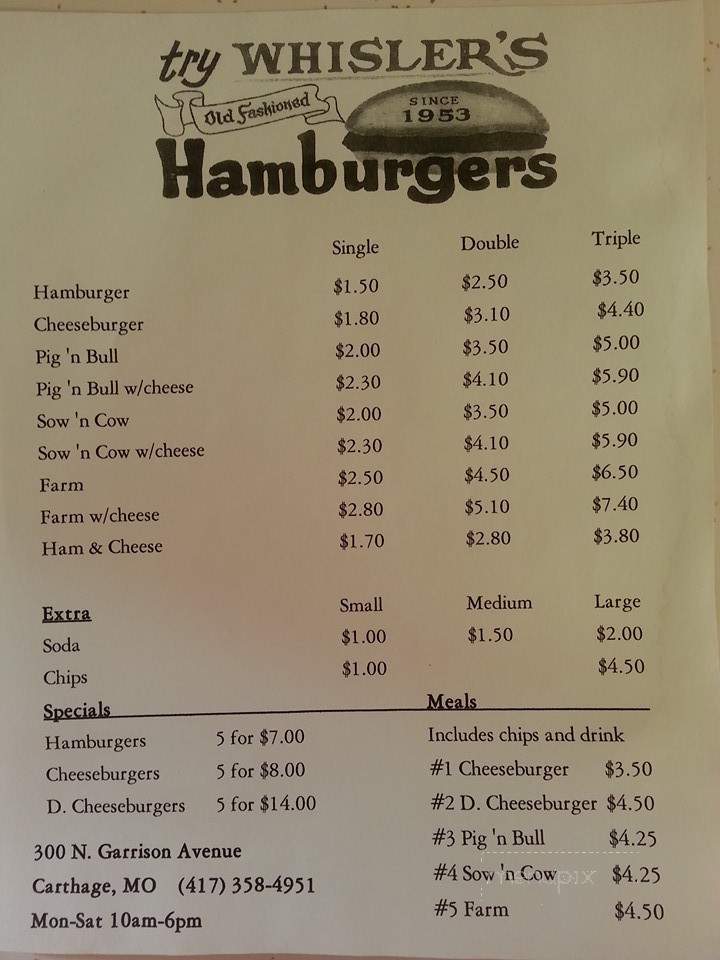 Whisler's Old Fashioned Hamburgers - Springfield, MO