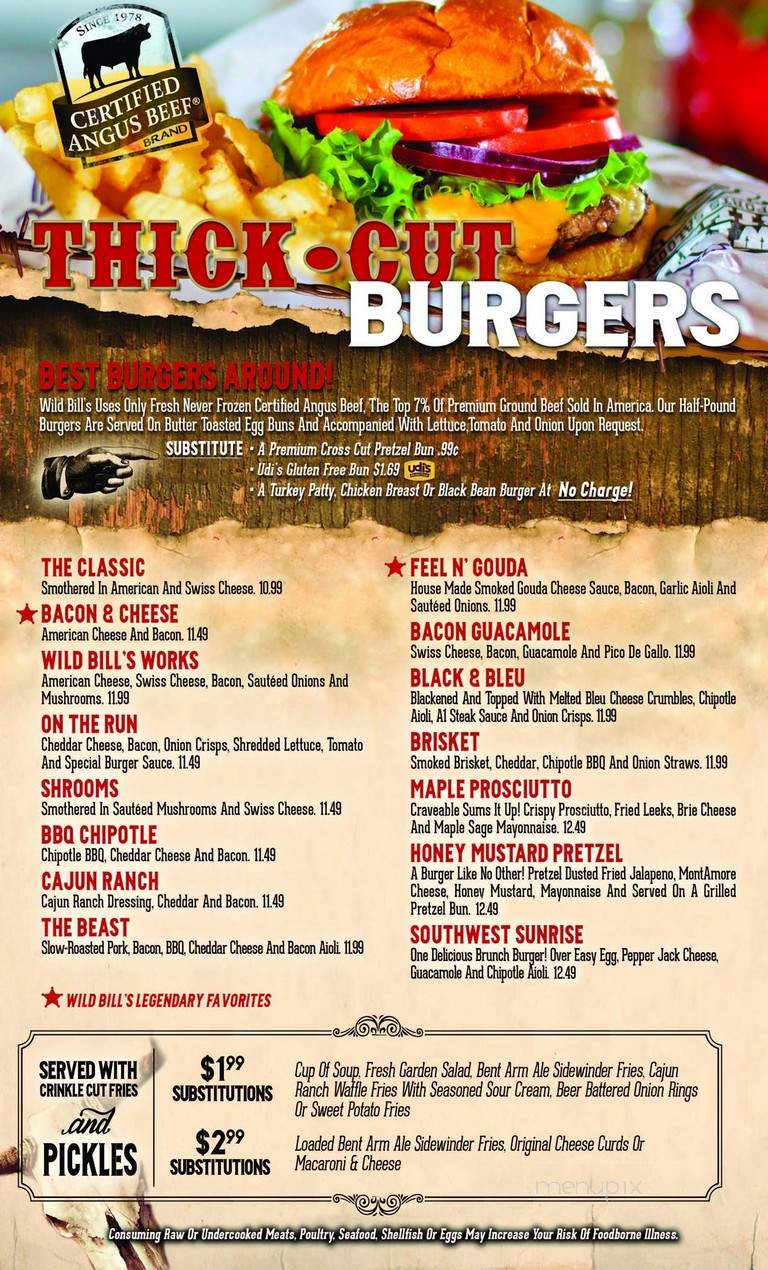 Wild Bill's Sports Saloon - Apple Valley, MN menu_pic