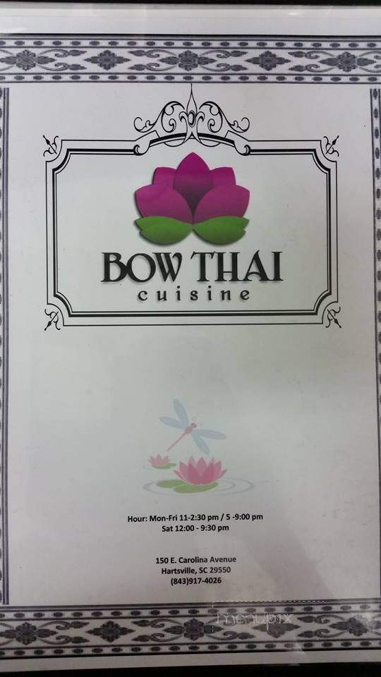 Bow Thai Kitchen - Hartsville, SC menu_pic