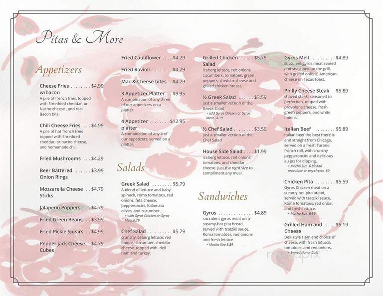 The Pita Place - Olney, IL menu_pic