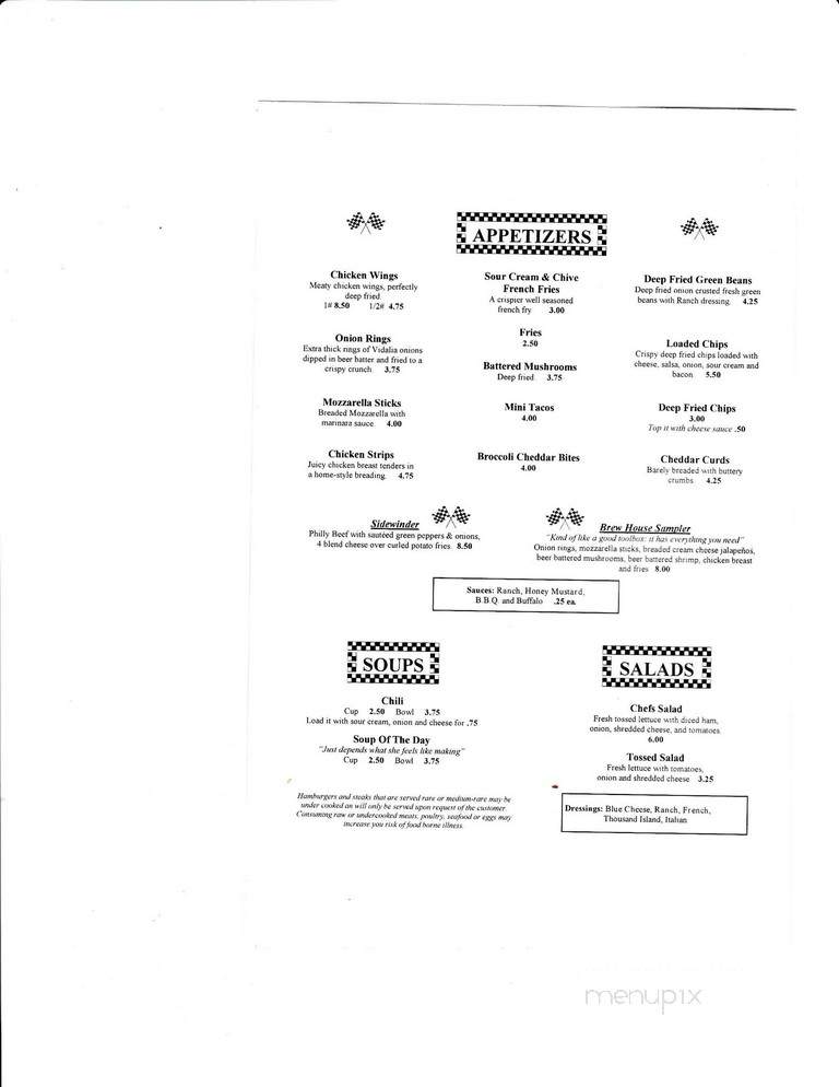 Final Lap - Kiel, WI menu_pic