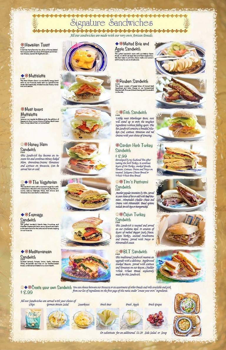 Silkes Old World Breads - Clarksville, TN menu_pic