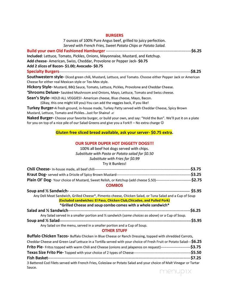Paw Paw's Sweet Shop & Cafe - Garland, TX menu_pic