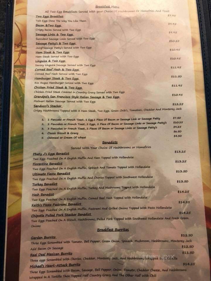 Sanducci's Cottage - Lakeport, CA menu_pic