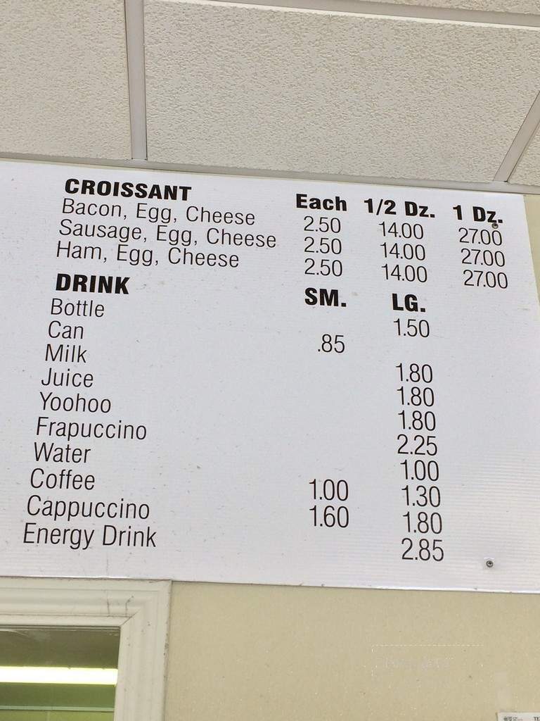 Donut Supreme - Waskom, TX menu_pic