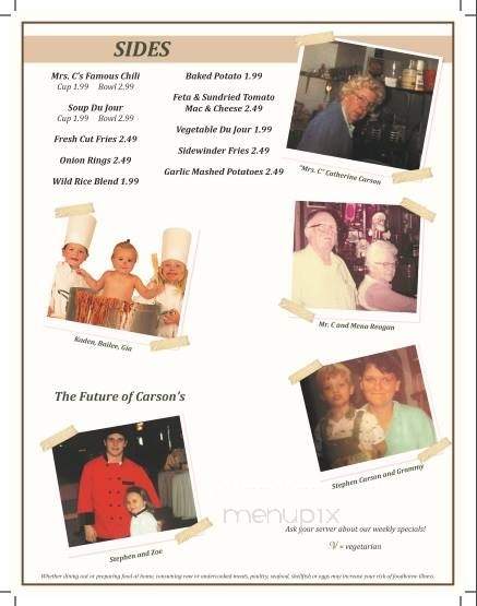 Carson's Premier Catering - Scottdale, PA menu_pic