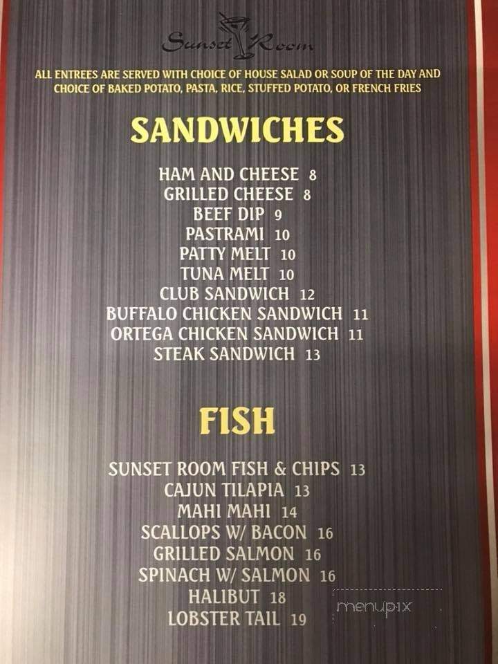Sunset Room - Hacienda Heights, CA menu_pic